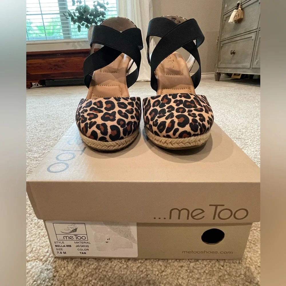 Me Too Leopard Print Wedges - Picture 5 of 8